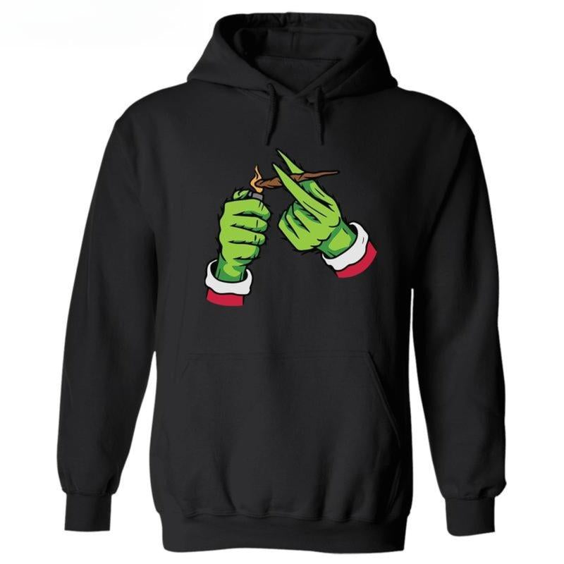 Character Lighting Christmas Season Graphic Design Unisex Hooded Sweatshirt for Men for Women Menswear Womenswear